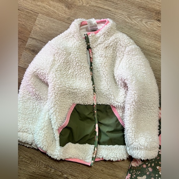 Little Lass, Vintage Floral Pink/Green 3 piece outfit set, size 2T - Picture 2 of 8